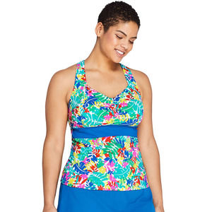 NWT Lands End Sweetheart Tankini Top Adjustable